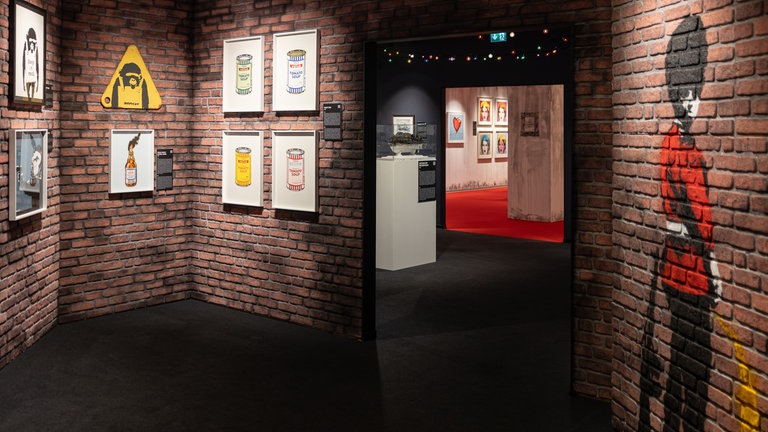 Blick in die Ausstellung „House of Banksy“.