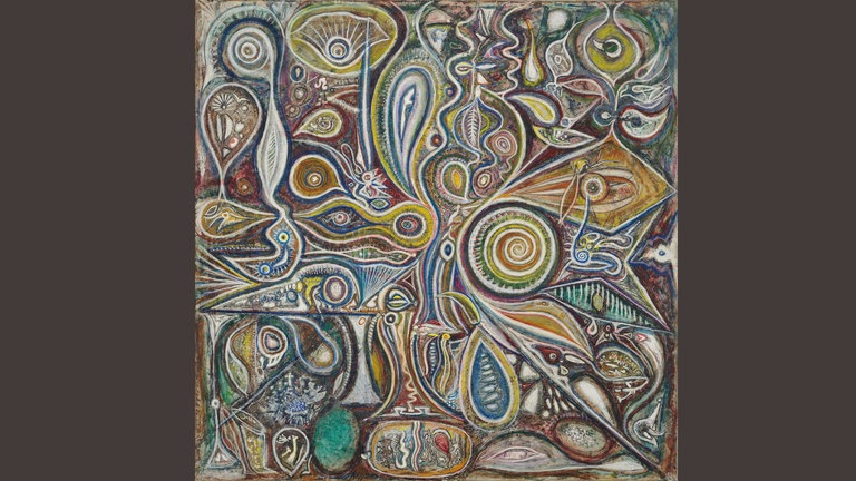 Richard Pousette-Dart, Unter dem Meer, 1939, Öl und Tusche auf Pergament