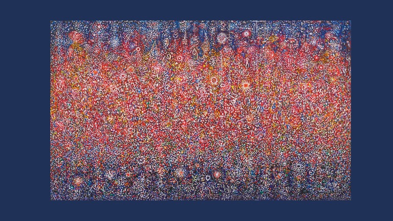 Richard Pousette-Dart, Feier der Geburt, 1975 – 76, Acryl auf Leinen