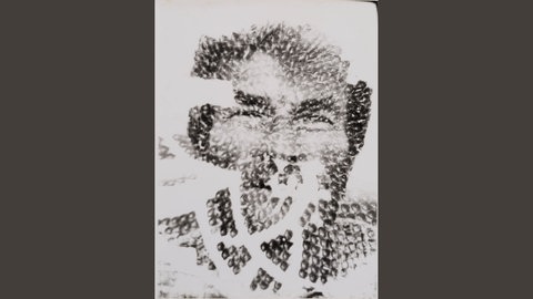 Stefan Bertalan, Selbstportraits mit napra-forgó (Sonnenblume), 1978.