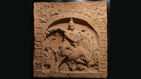 Mithrasrelief in Römermuseum Osterburken