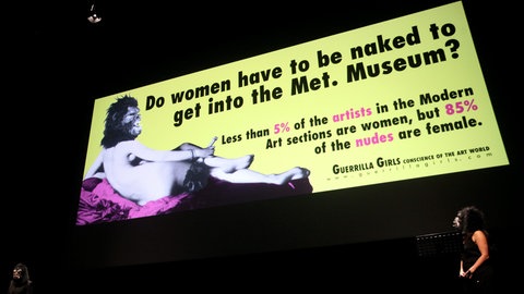 Protestplakat der Gruppierung Guerilla Girls: Müssen Frauen nackt sein, um ins Metropolitan Museum zu kommen?