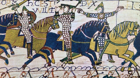 Detailausschnitt vom Teppich von Bayeux.