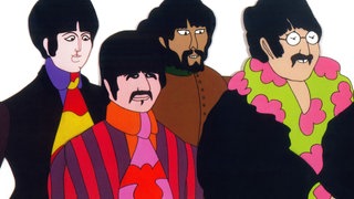 v.l.: Paul McCartney, Ringo Starr, George Harrison und John Lennon, 1968