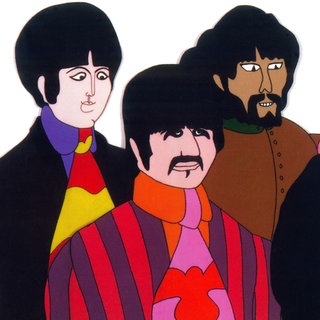 v.l.: Paul McCartney, Ringo Starr, George Harrison und John Lennon, 1968