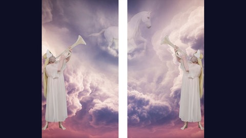 Bjørn Melhus, Revelation, 2024, Zwei-Kanal-Video Projektion, Filmstill