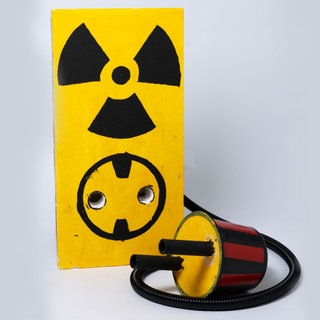 Gebastelter Stecker, 2023, vom „Abschaltfest“ vor dem AKW Neckarwestheim