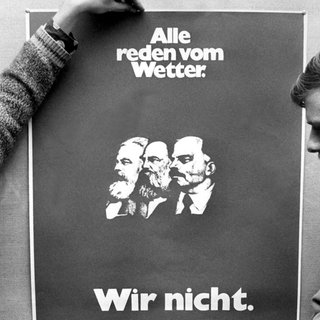 Wahlwerbeplakat von Ulrich Bernhardt (l) 1968