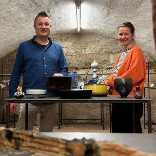 Verlagsinhaber Dirk Allgaier und Greta Garle, Projekt-Managerin der Arnoldsche