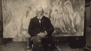 Paul Cézanne in seinem Studio in Les Lauves, 1904