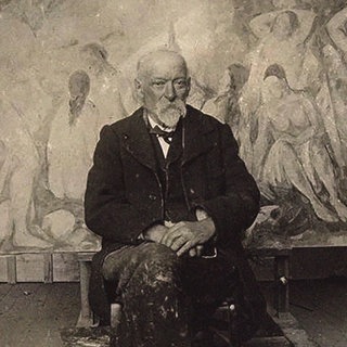 Paul Cézanne in seinem Studio in Les Lauves, 1904