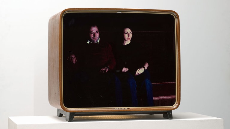 Ausstellungsansicht: Guido Nussbaum, Fernsehabend, 19811985