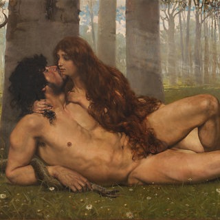 Salvador Viniegra y Lasso de la Vega, Der erste Kuss, 1891, Öl auf Leinwand, 128 x 225 cm