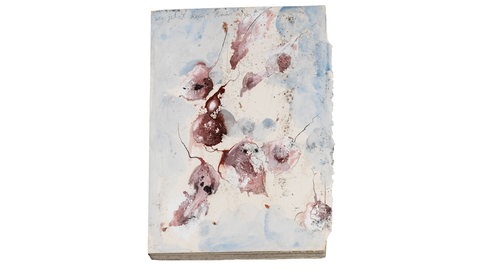 Anselm Kiefer, Wer jetzt kein Haus hat, 2017, Buch, Aquarell auf Gips