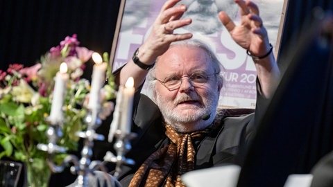 Der norwegische Schriftsteller und Literaturnobelpreisträger Jon Fosse 2025 in Lund bei der Verleihung eines Ehrendoktortitels.