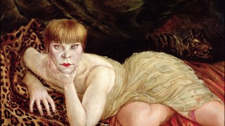 Gemälde von Otto Dix Liegende auf Leopardenfell