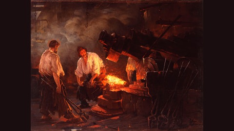 Friedrich von Keller, Hammerschmiede, um 1887