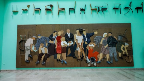 Kunst in leerem Saal