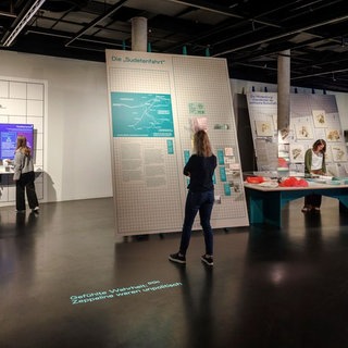 Ausstellungsansicht Gefühlte Wahrheiten, Zeppeline und Nationalsozialismus im Zeppelin Museum Friedrichshafen