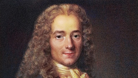 Gemälde Porträt von Voltaire