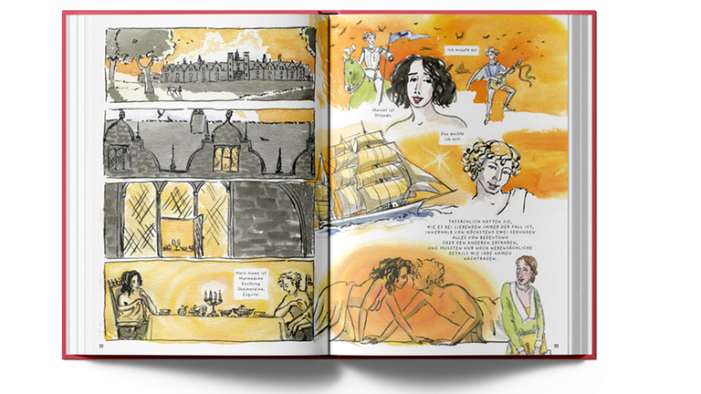 Blick in die Graphic Novel "Orlando" von Virginia Woolf