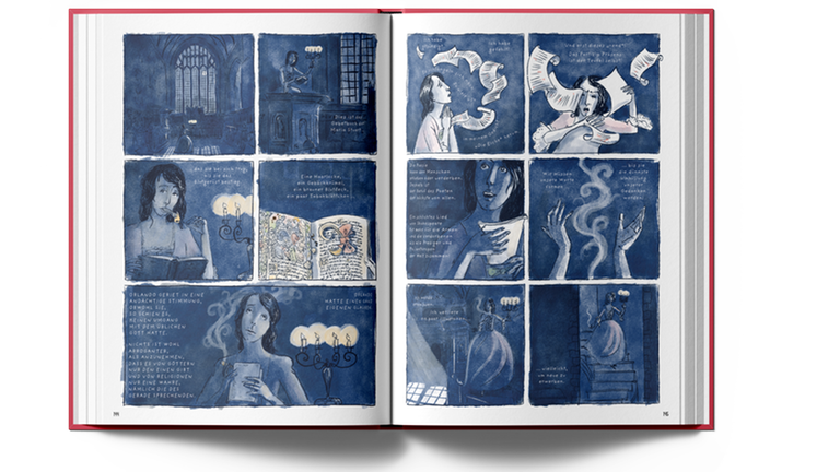Blick in die Graphic Novel "Orlando" von Virginia Woolf