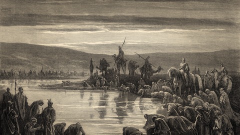 Holzschnitt, Szene aus dem Alten Testament