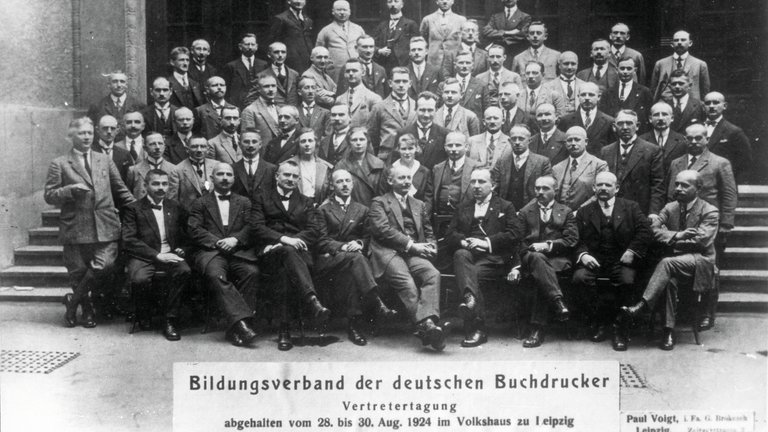 Gruppenfoto Buchdrucker 1924