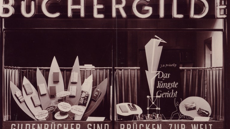 Schaufenster der Büchergilde 50er Jahre