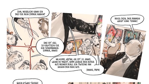 Comic „Zwei weibliche Halbakte“ von Luz: „Sammler Littmann“