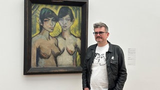 Luz im Museum Ludwig vor „Zwei weibliche Halbakte“.