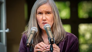 Nell Zink bei einer Veranstaltung in Potsdam, 2023