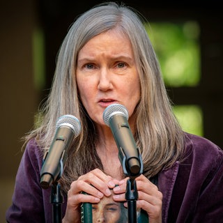 Nell Zink bei einer Veranstaltung in Potsdam, 2023