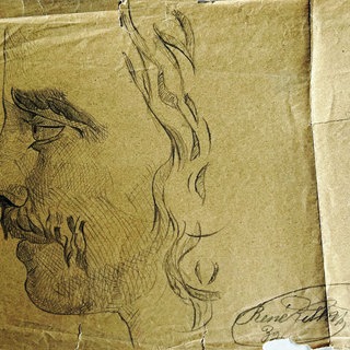 Selbstporträt im Profil 1887. signiert und datiert 9.1.1887