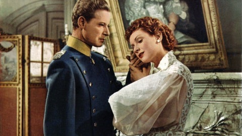 Dieter Borsche und Ruth Leuwerik in der Verfilmung von Königliche Hoheit in der Regie von Harald Braun 