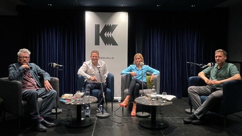 Meike Feßmann, Klaus Nüchtern, Carsten Otte und Jan Wiele im Staatstheater Mainz
