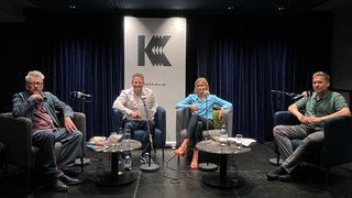 Meike Feßmann, Klaus Nüchtern, Carsten Otte und Jan Wiele im Staatstheater Mainz
