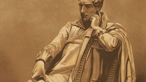 Zeichnung des britischen Dichters Lord Byron