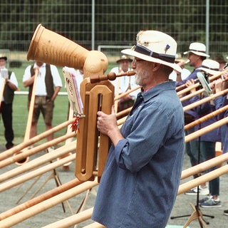 Alphornbläser musizierten in Mauchenheim.