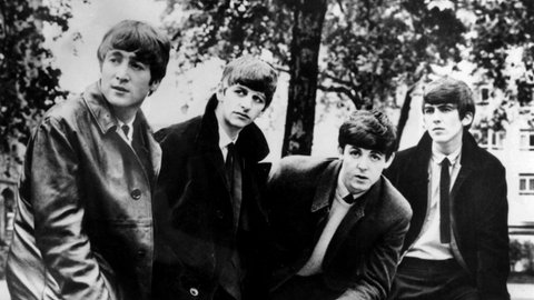 Die Beatles, John Lennon Ringo Starr, Paul McCartney und George Harrison (von links nach rechts)