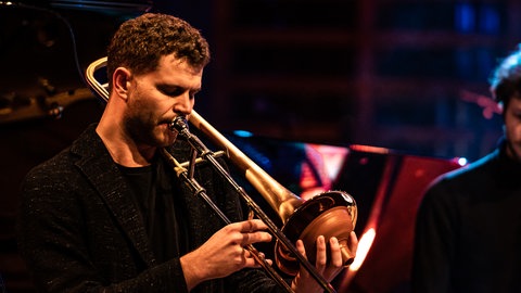 Samuel Restle an der Posaune