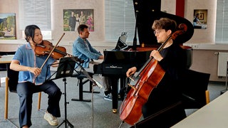 Gewinner vom ARD Musikwettbewerb beim Proben