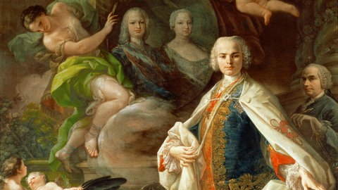 Der italienische Kastrat Farinelli am Hofe Philipps II. (Gemälde von Corrado Giaquinto)