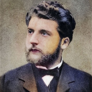 Georges Bizet (1838-1875), französischer Komponist. Nach einer Fotografie - historisch, digital restaurierte Reproduktion einer Vorlage aus dem 19. Jahrhundert (Aufnahmedatum unbekannt).