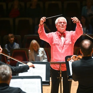 Reinhard Goebel (Dirigent) beim Tag der offenen Tür im Leipziger Gewandhaus