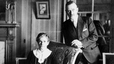 Schwarzweiß-Fotografie von Thomas und Katia Mann