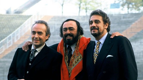 Jose Carreras, Luciano Pavarotti und Placido Domingo im Münchner Olympiastation