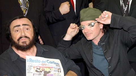 Luciano Pavarotti mit Bono