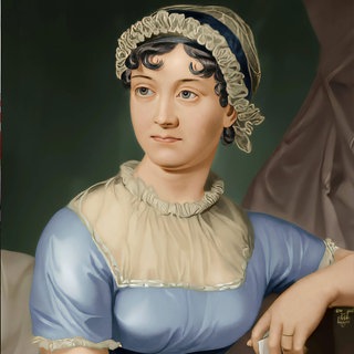 Jane Austen, englische Romanautorin (digital bearbeitet)