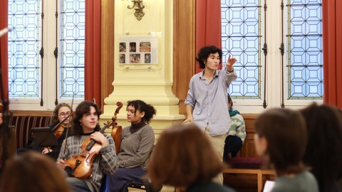 Etienne Jarrier bei Probe des Orchestre du Nouveau Monde 